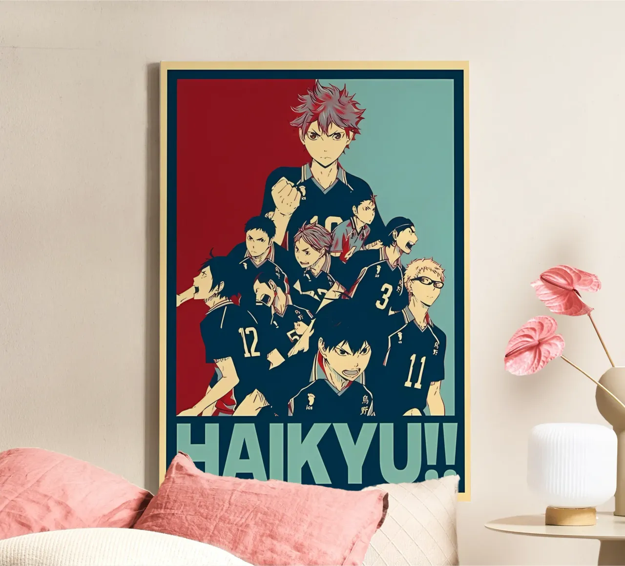 haikyu flyhigh wall art tela con Cornice a cassetta da Manh beo