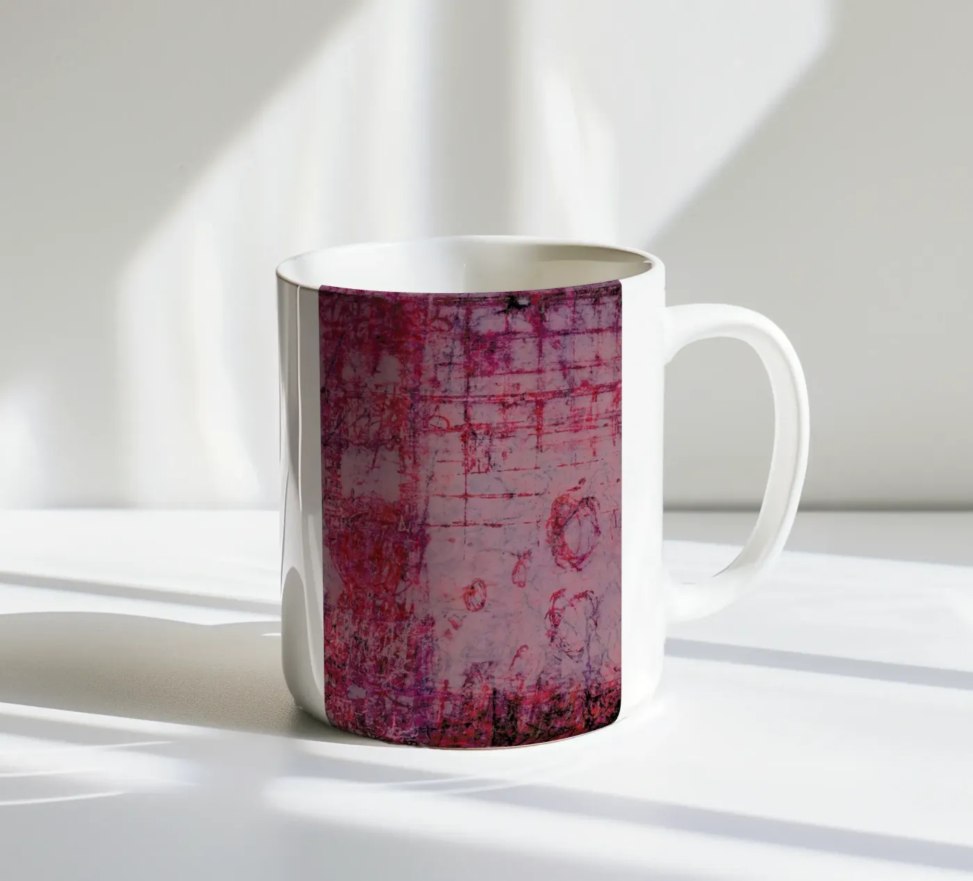 Fraying ceramic mug by József Gábos