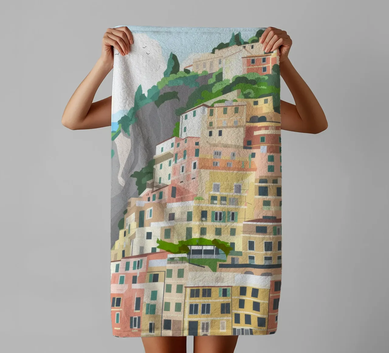 Hillside Haven asciugamano da bagno da Artie Shifa