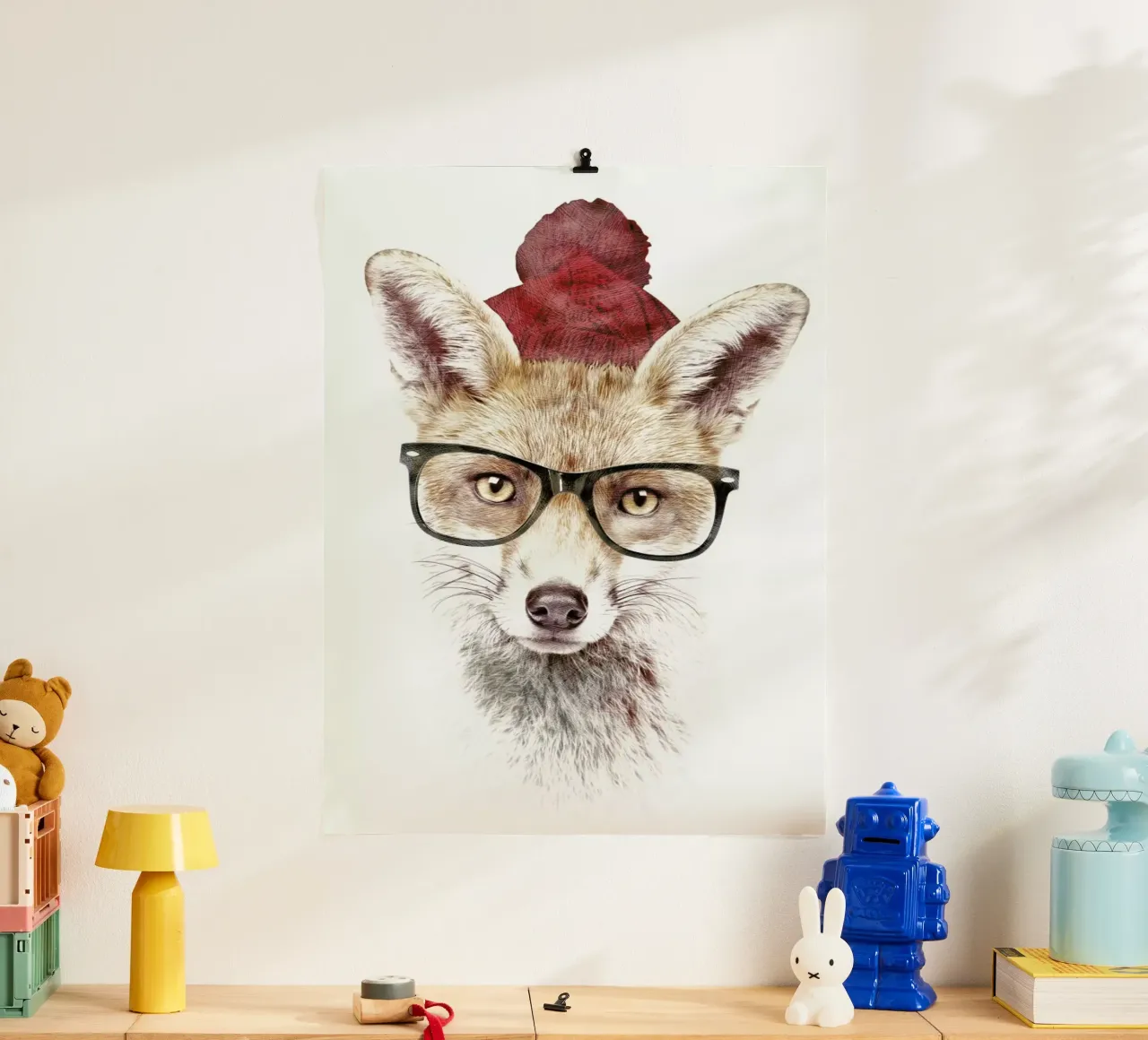 It's Pretty Cold Outside poster con telaio in alluminio da Róbert Farkas