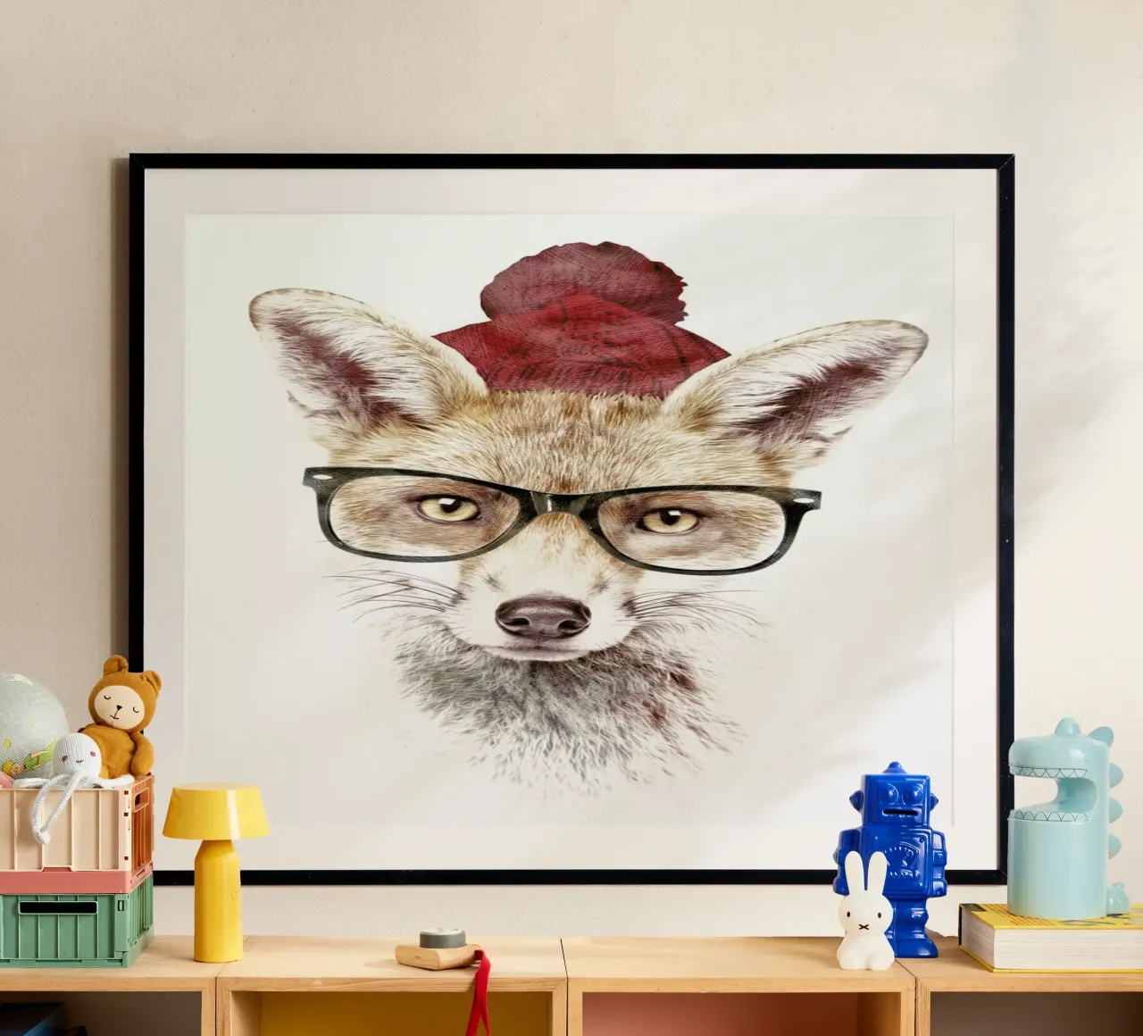 It's Pretty Cold Outside poster con telaio in alluminio da Róbert Farkas