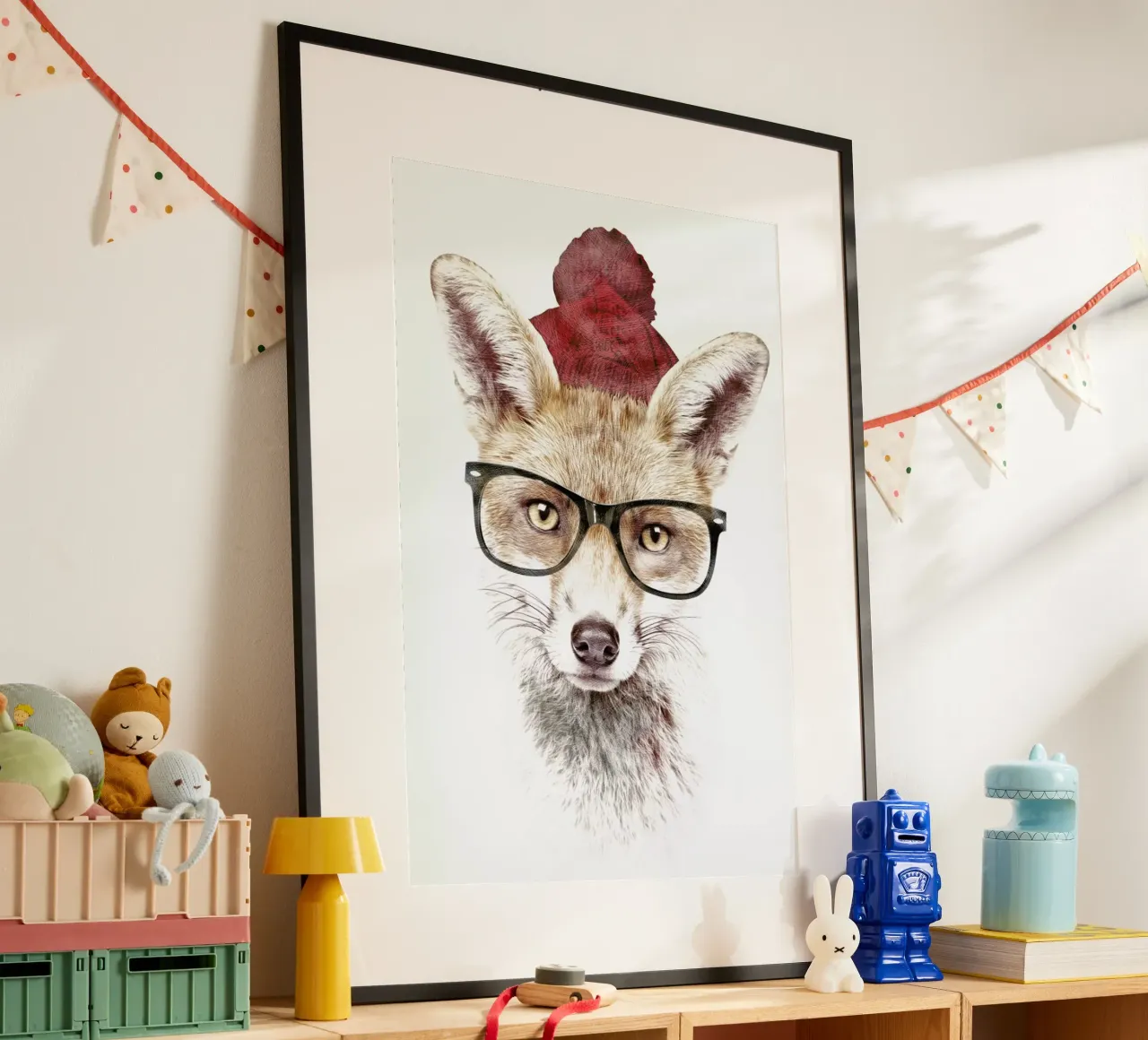 It's Pretty Cold Outside poster con telaio in alluminio da Róbert Farkas