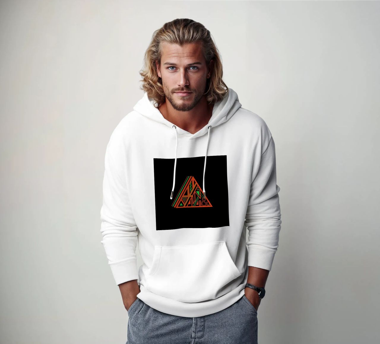 Triangle felpa con cappuccio da Petros Afshar
