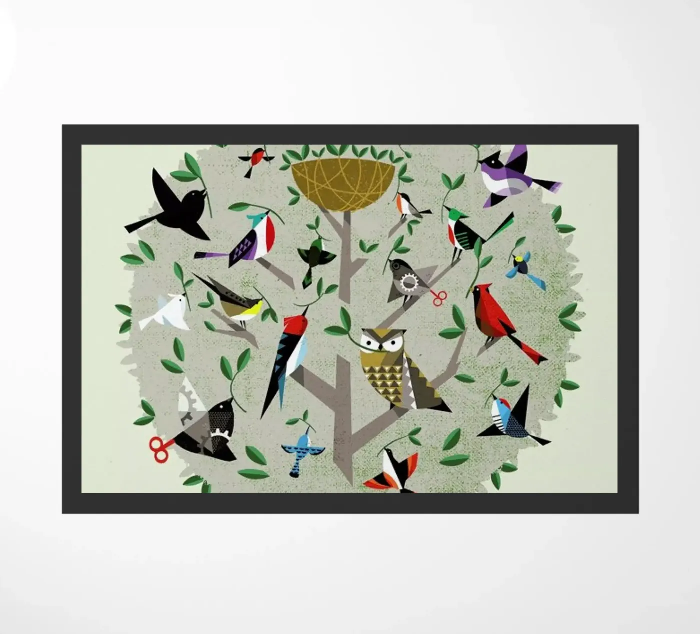 Bird Tree doormat by Pietari Posti