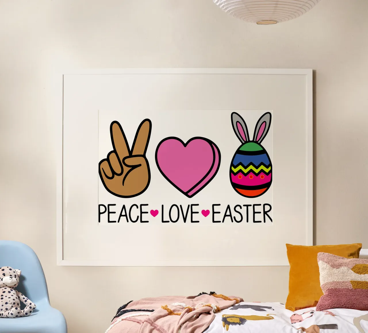 PACE AMORE PASQUA poster da onefeelshop