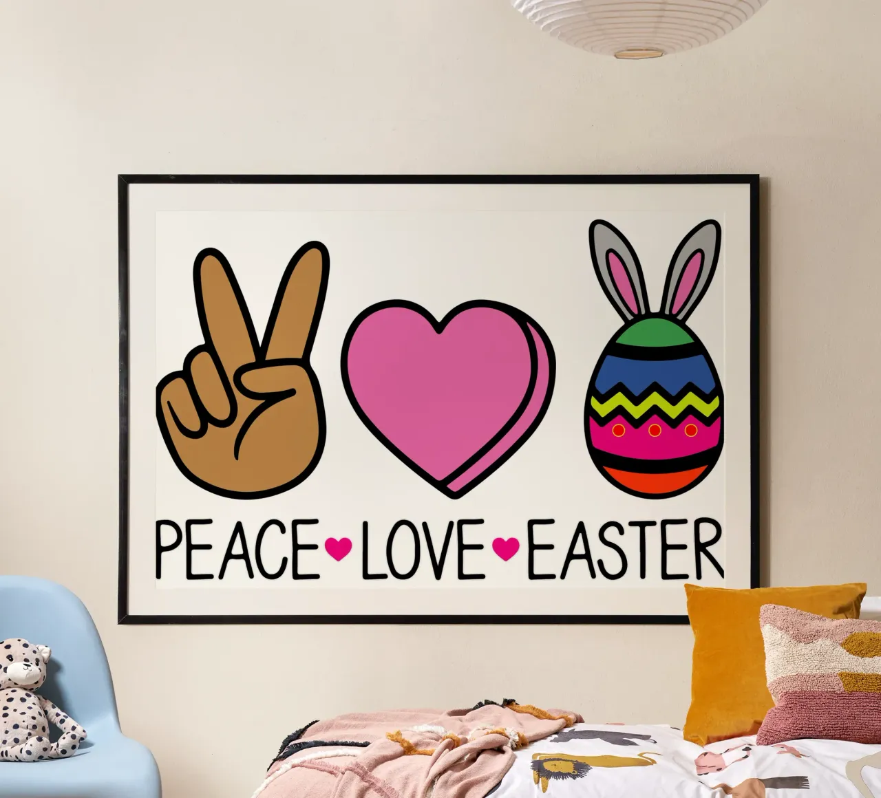 PACE AMORE PASQUA poster da onefeelshop