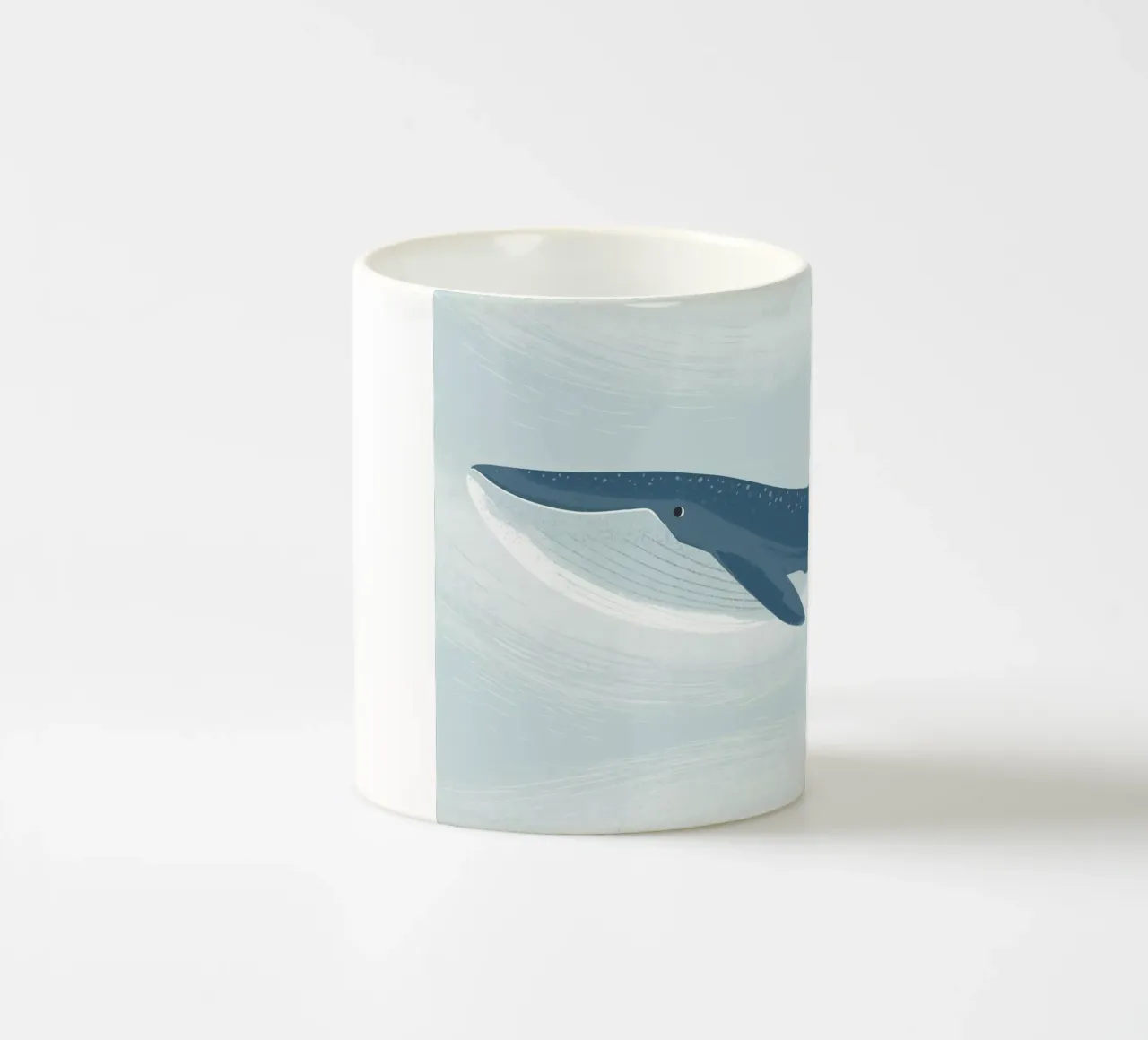 Blauwal tazza in ceramica da VIERUNDFÜNFZIG