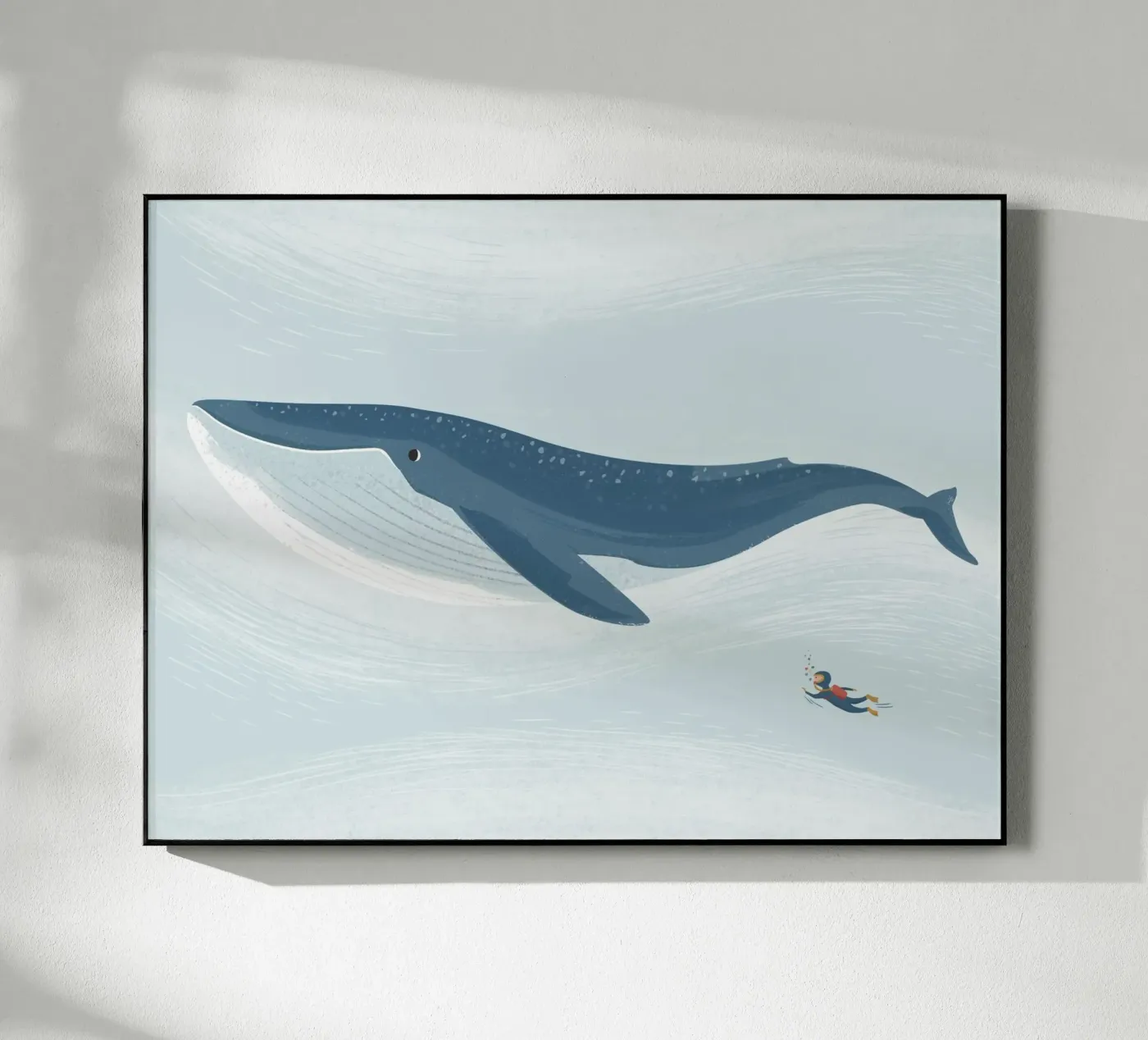 Blauwal acryl van VIERUNDFÜNFZIG