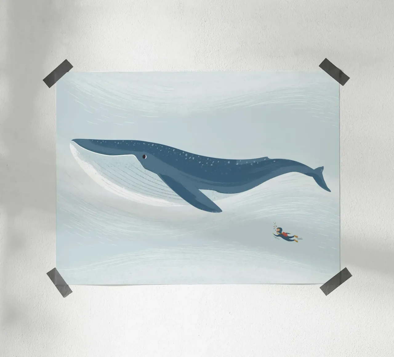 Blauwal poster van VIERUNDFÜNFZIG