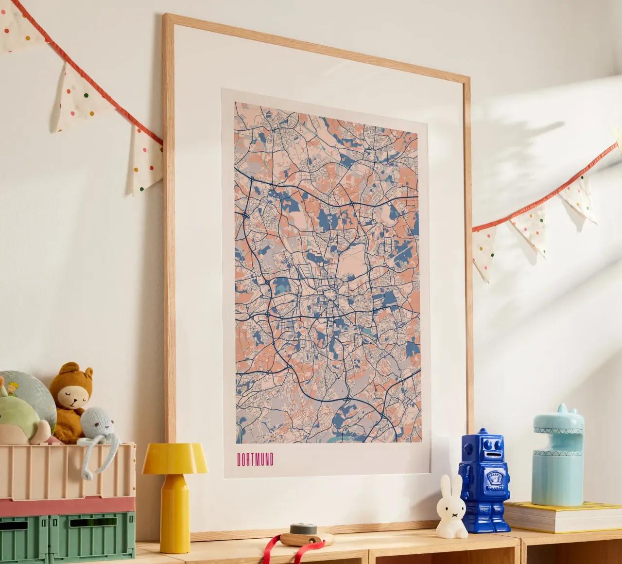 Dortmund - Ruhrpott Design poster con telaio in alluminio da MOOODZART