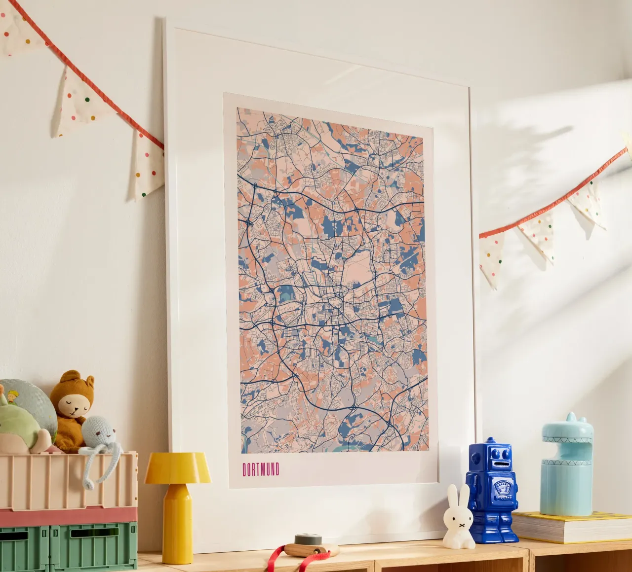 Dortmund - Ruhrpott Design poster con telaio in alluminio da MOOODZART