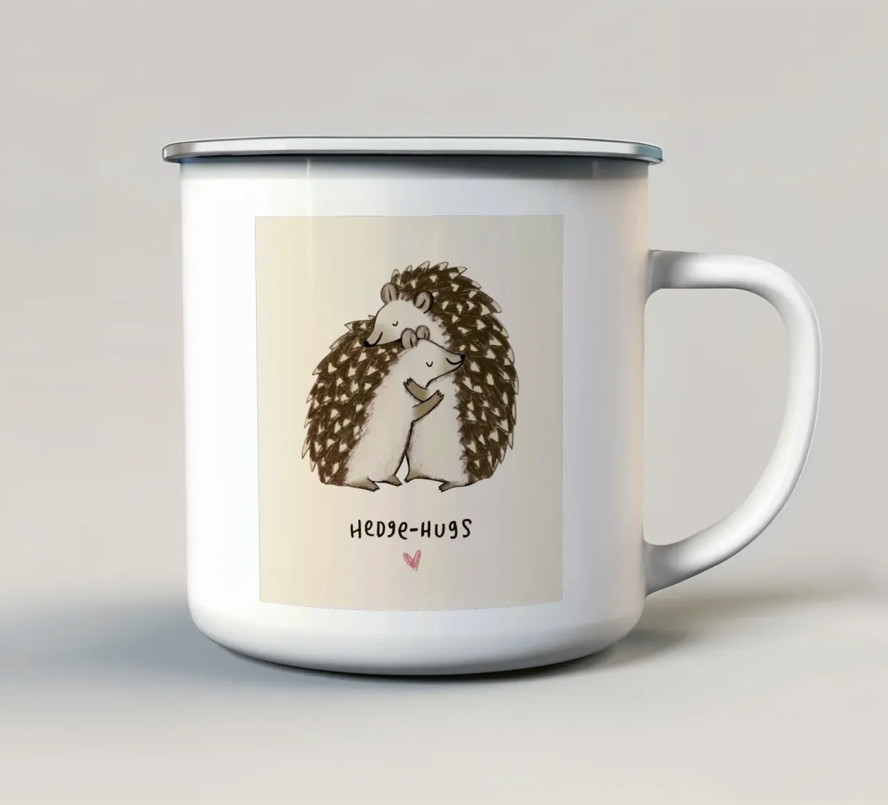 Hedgehugs tazza in smalto da Sophie Corrigan