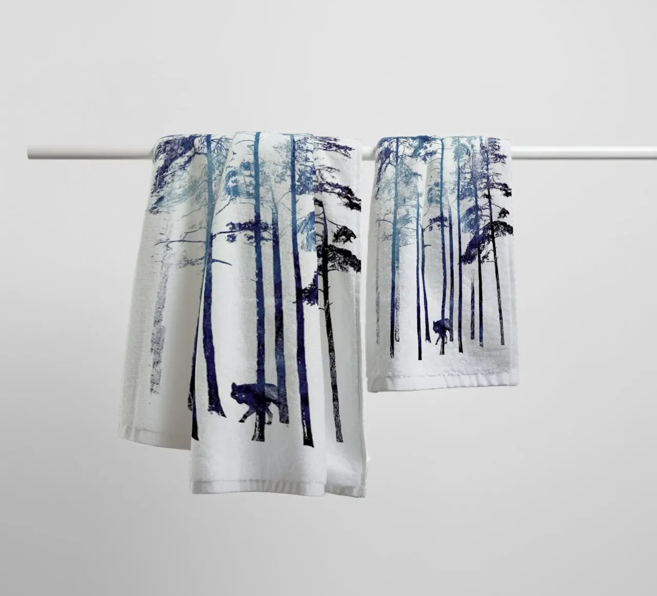 Winter Wolf towel by Róbert Farkas