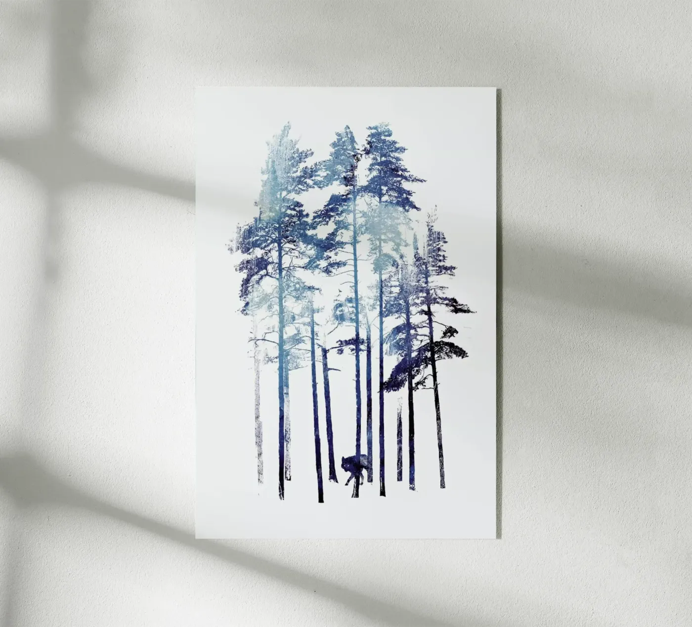 Winter Wolf acryl van Róbert Farkas