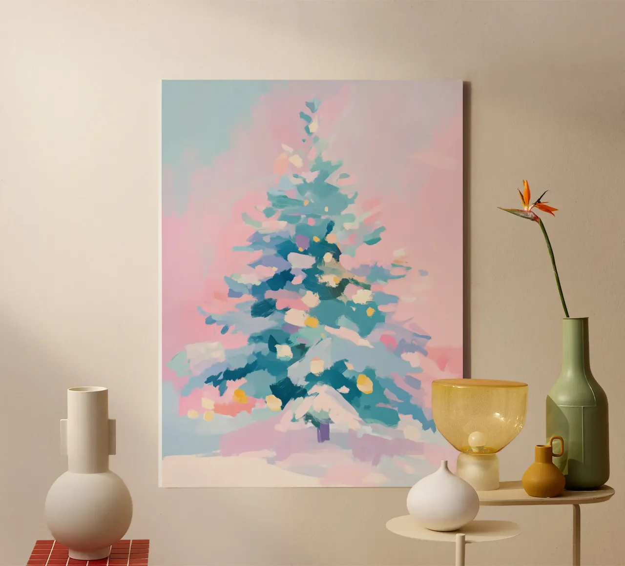 Tender Tones No 4 canvas met Baklijst van treechild