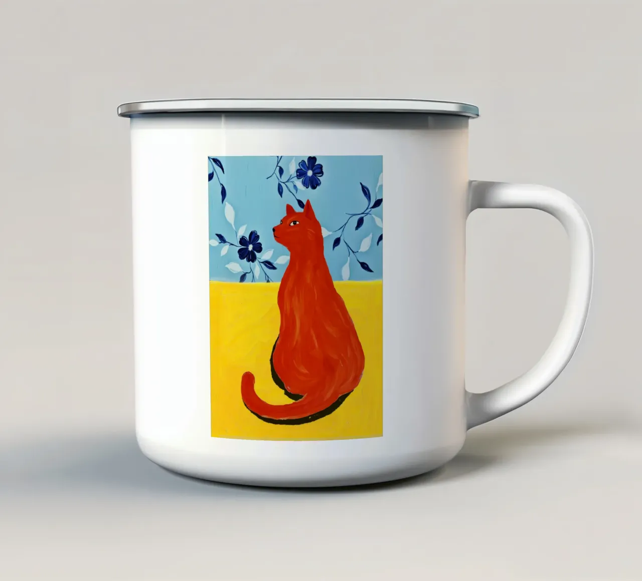 Red Cat tazza in smalto da Indigo Rain