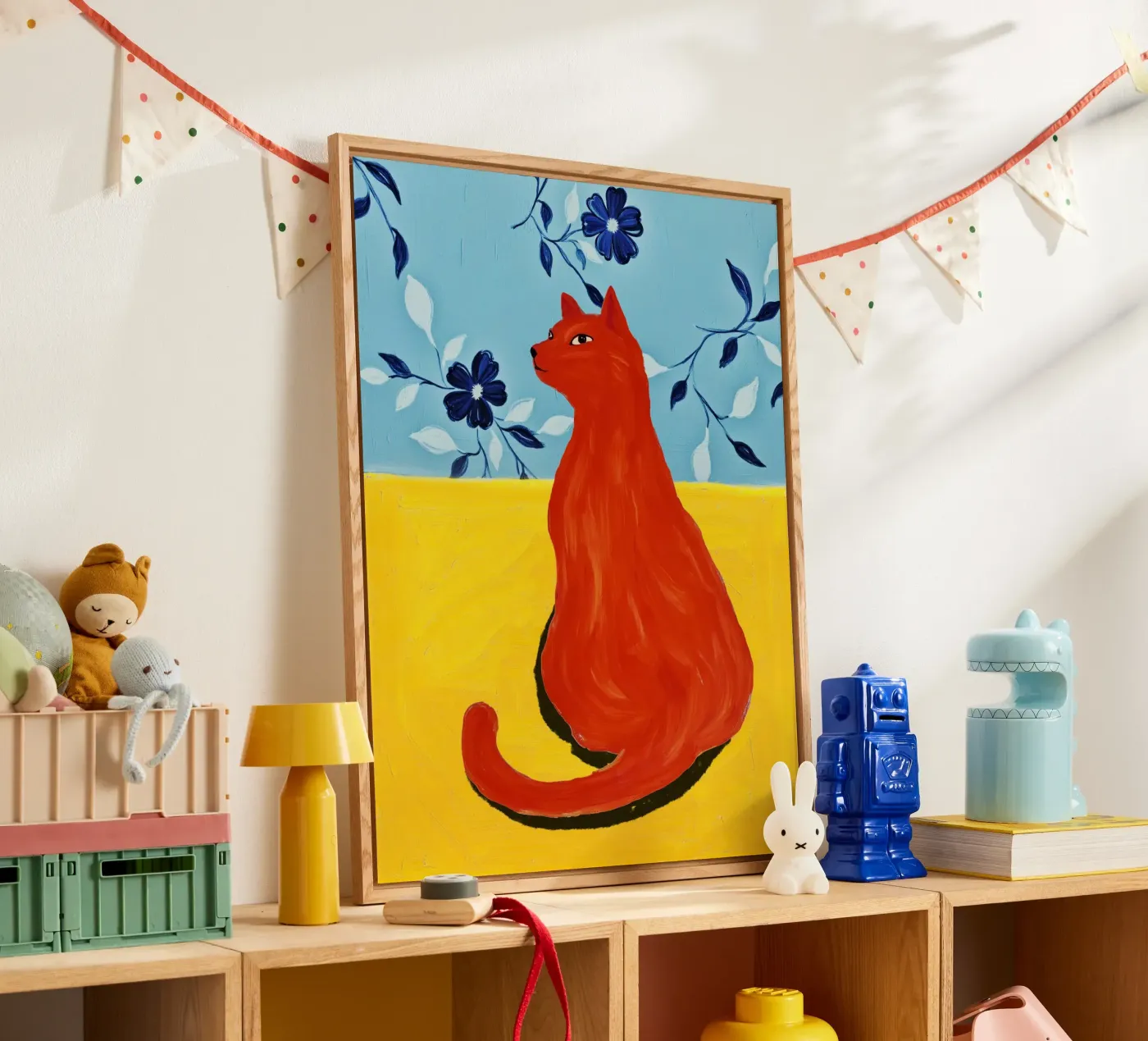 Red Cat Acryl-Glas von Indigo Rain
