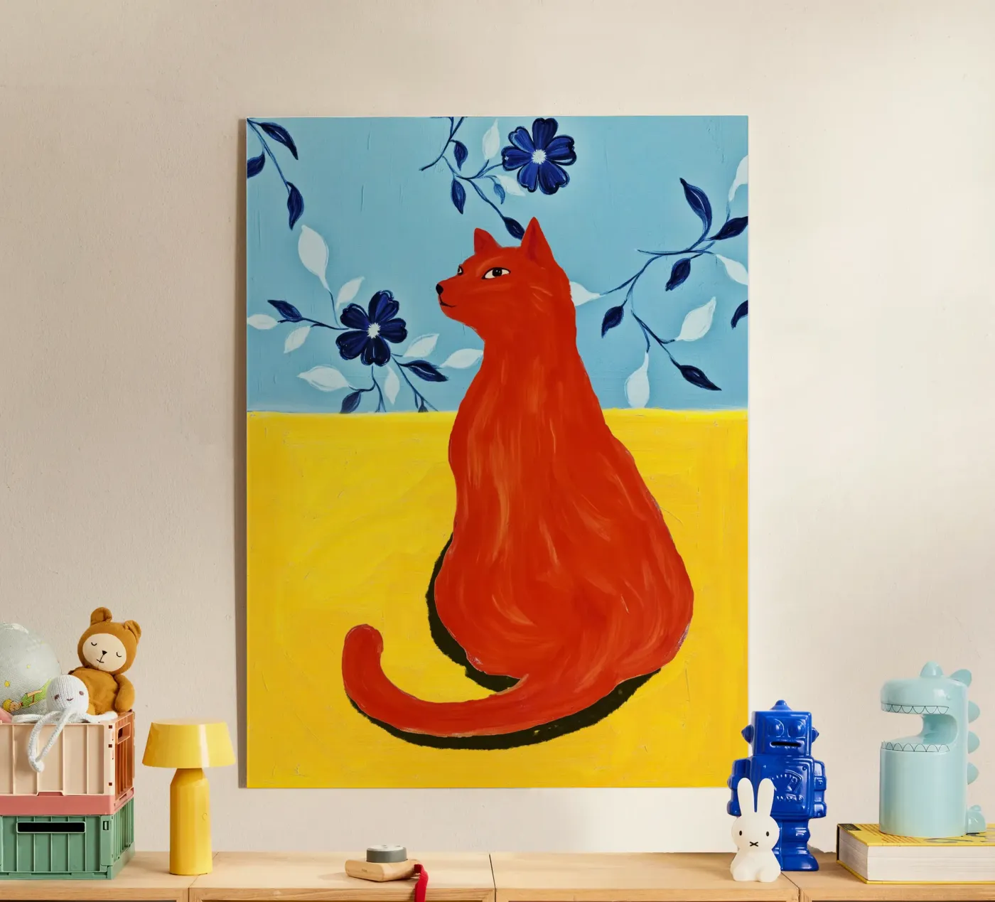Red Cat Acryl-Glas von Indigo Rain