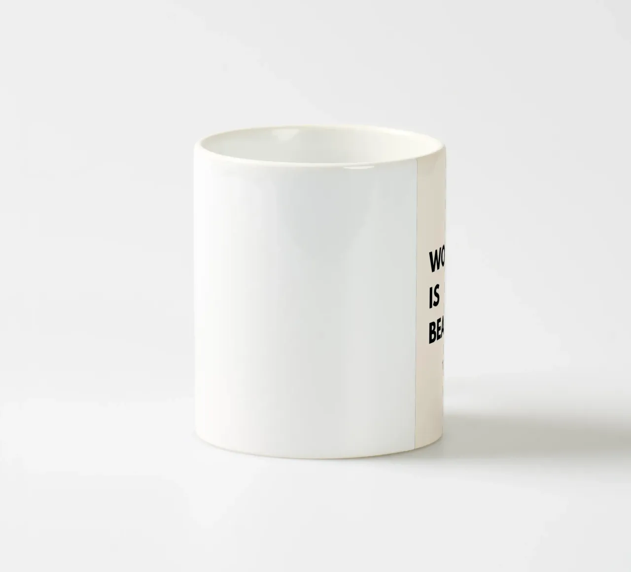 Work Is Beautiful | Funny Typography Print tazza in ceramica da PrintCessStudio