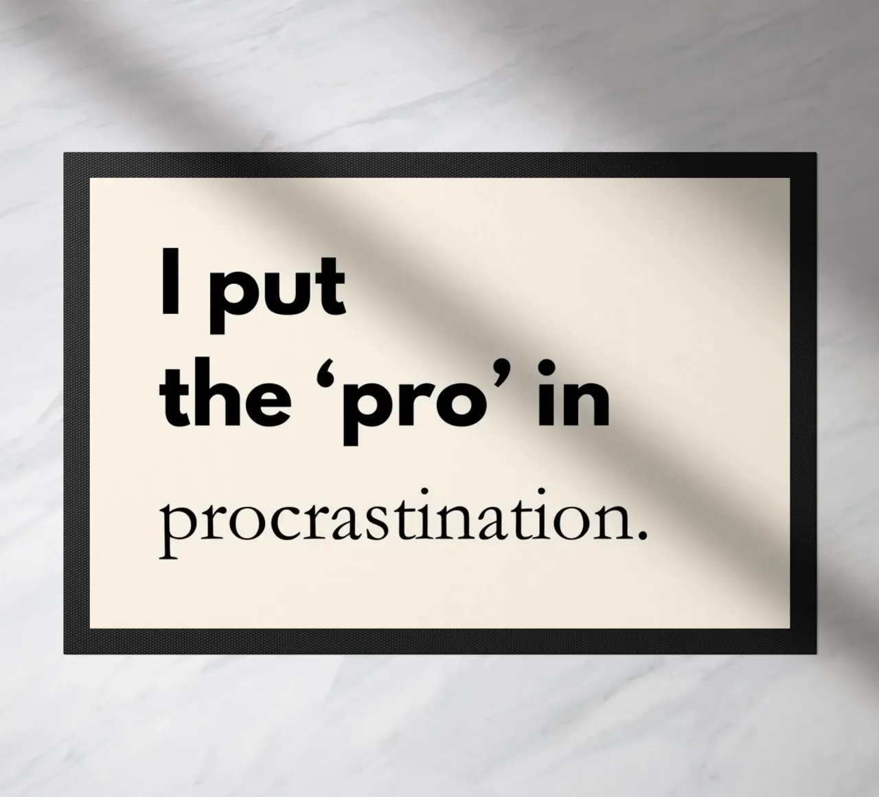 I Put the Pro in Procrastination | Funny Typography Print zerbino da PrintCessStudio
