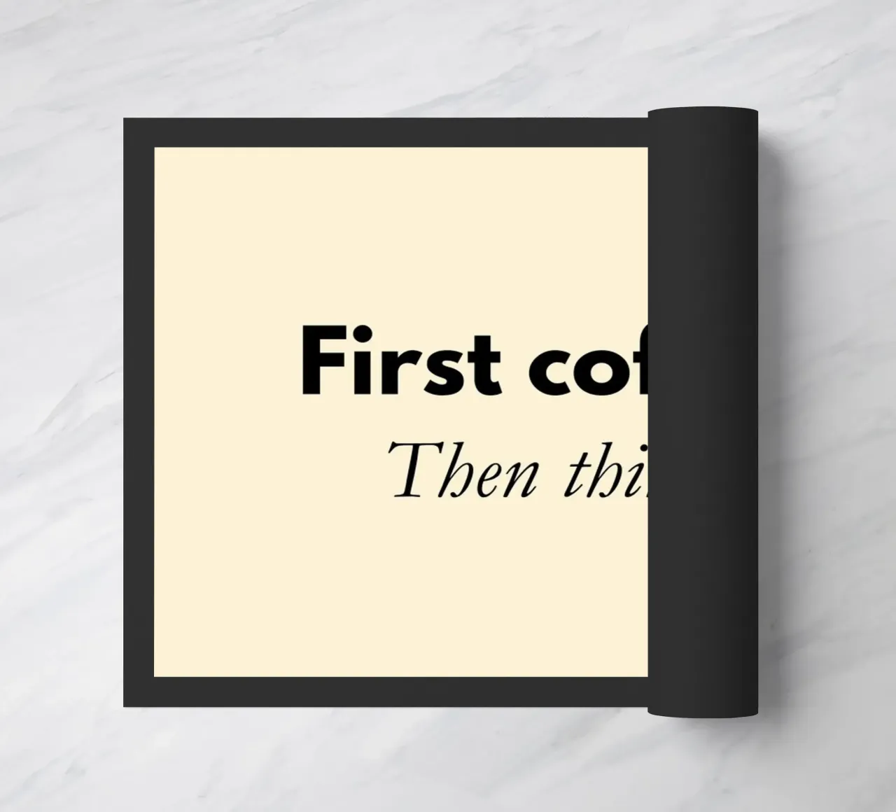 First Coffee, Then Things | Minimalist Coffee Quote Print zerbino da PrintCessStudio