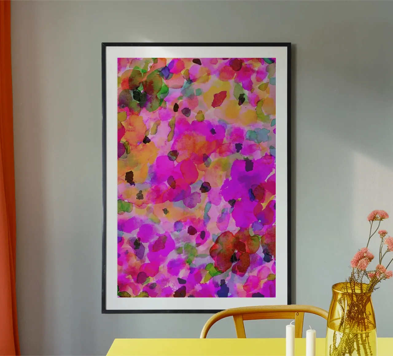 Fleur poster con telaio in alluminio da Amy Sia