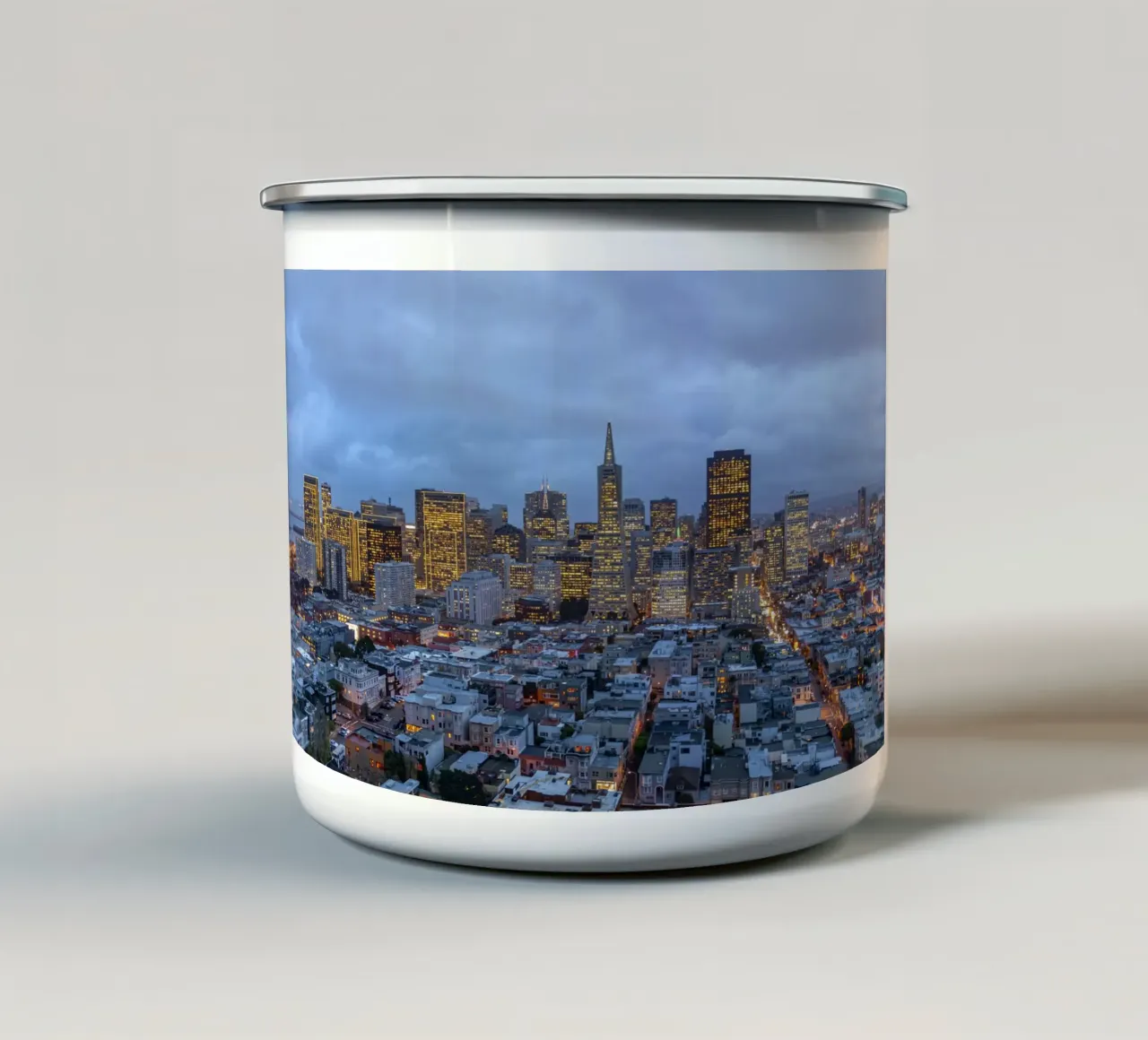 Downtown San Francisco Skyline tazza in smalto da Reisefotografie - Bilder aus aller Welt