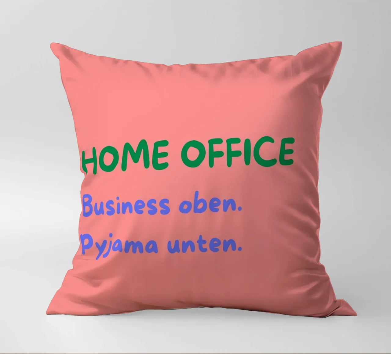 Home Office: Business Oben, Pyjama Unten | Fun Print cuscino da PrintCessStudio