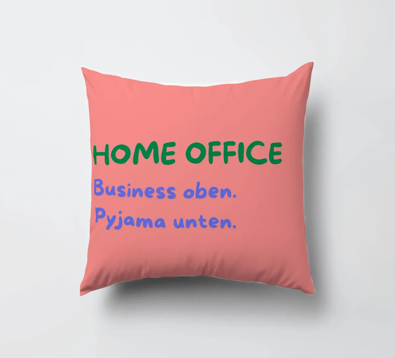 Home Office: Business Oben, Pyjama Unten | Fun Print cuscino da PrintCessStudio