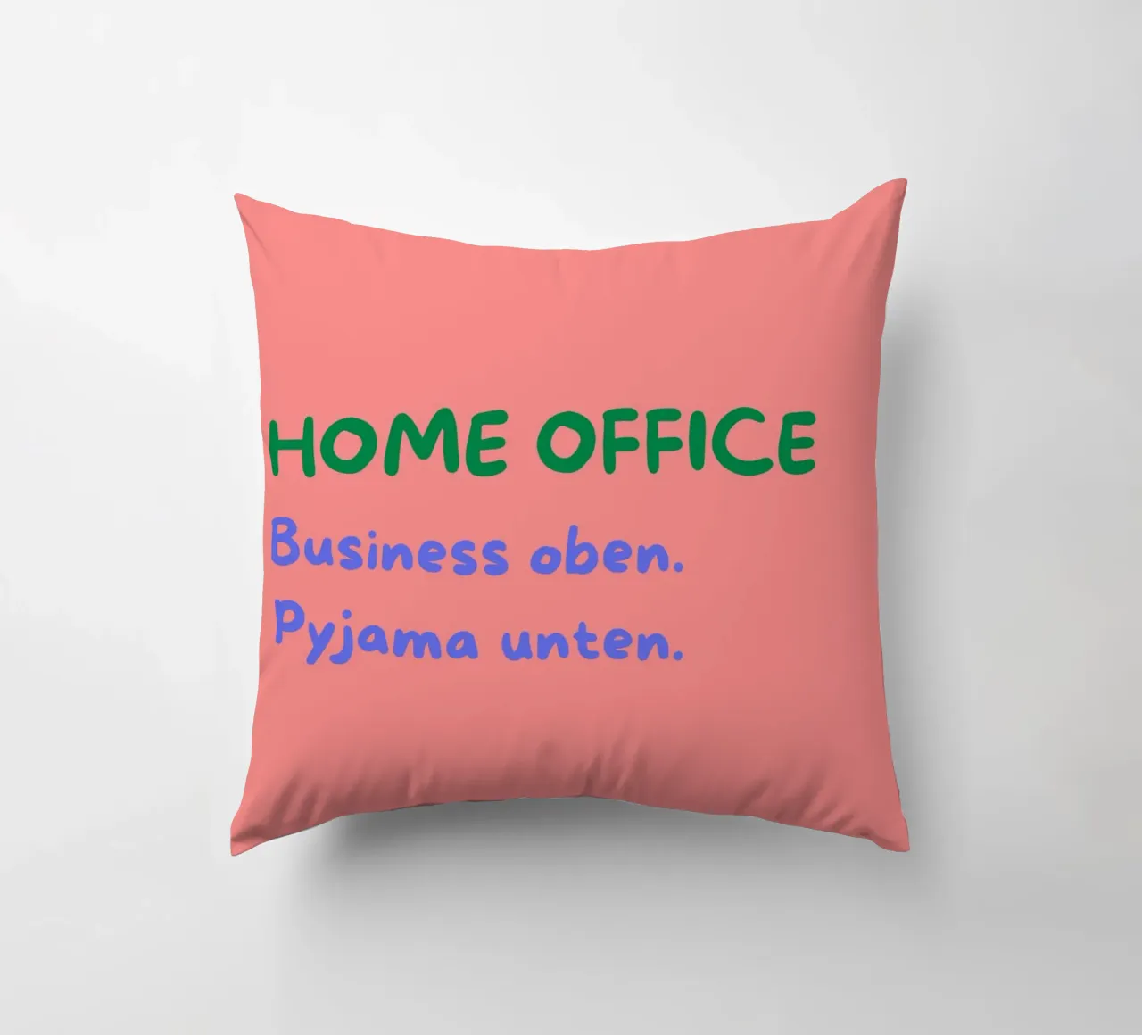 Home Office: Business Oben, Pyjama Unten | Fun Print cuscino da PrintCessStudio