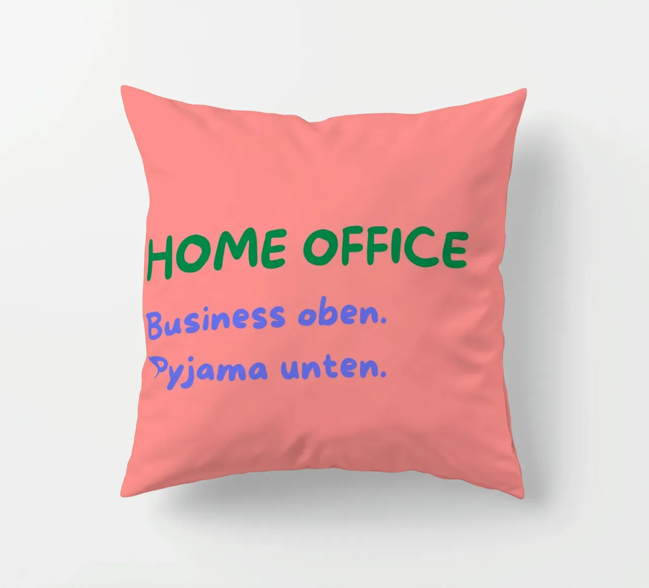 Home Office: Business Oben, Pyjama Unten | Fun Print cuscino da PrintCessStudio