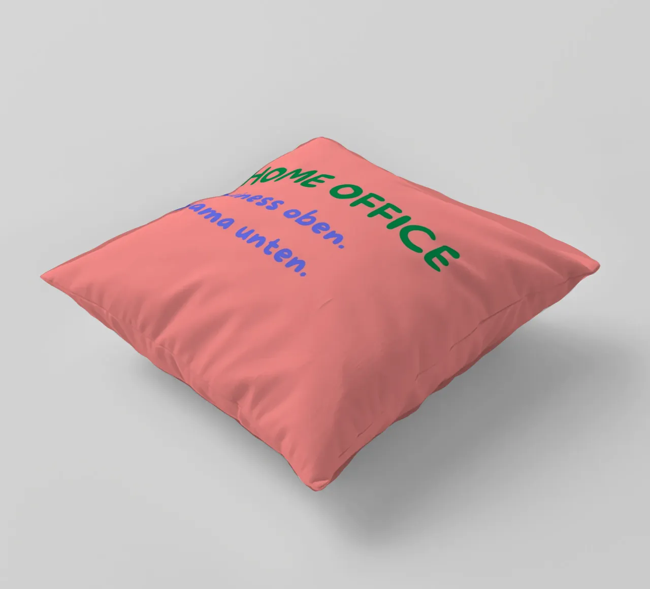 Home Office: Business Oben, Pyjama Unten | Fun Print cuscino da PrintCessStudio