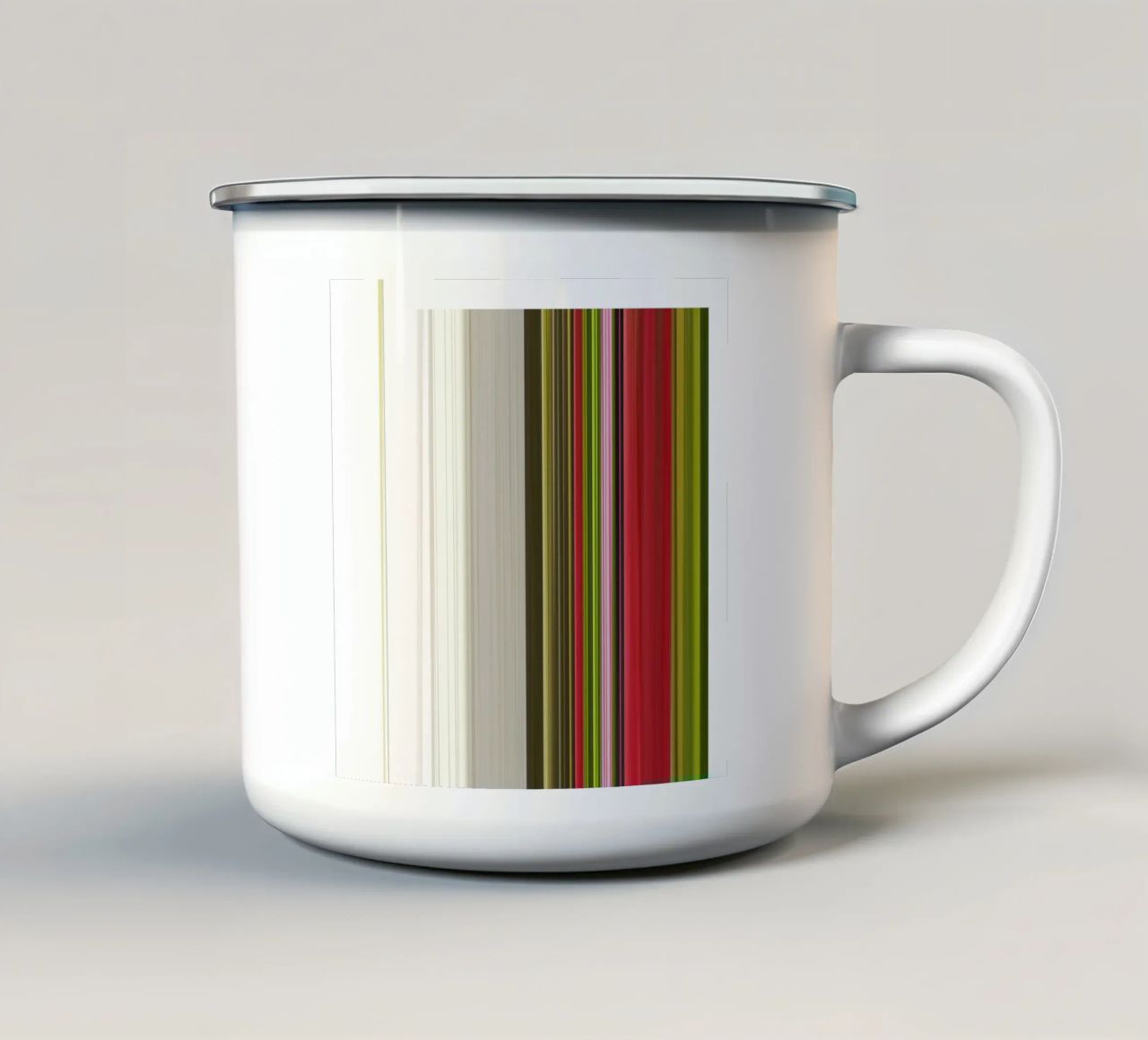 the stripes of the day · green red tazza in smalto da Marko Köppe