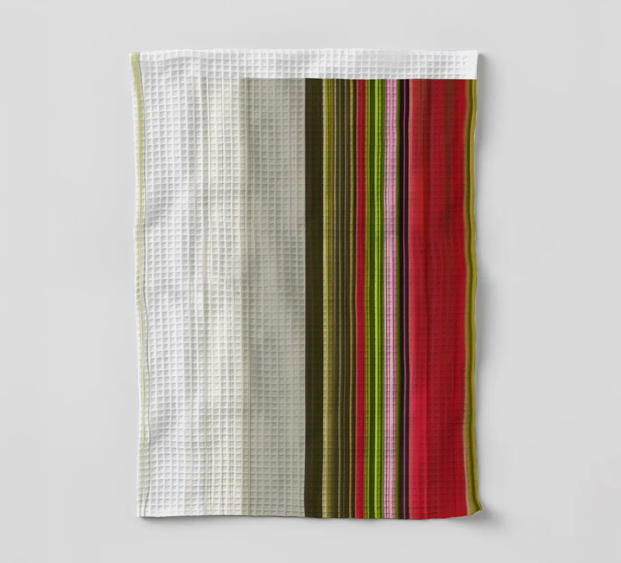 the stripes of the day · green red paño de cocina de Marko Köppe
