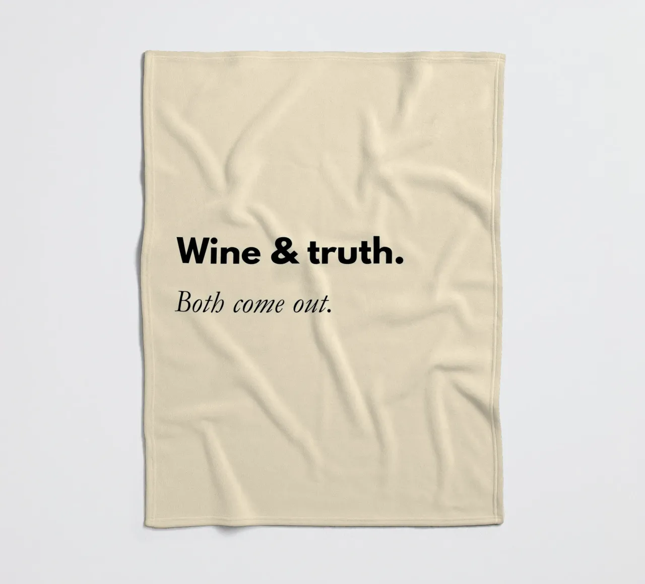 Wine & Truth, Both Come Out | Fun Print coperta in pile da PrintCessStudio