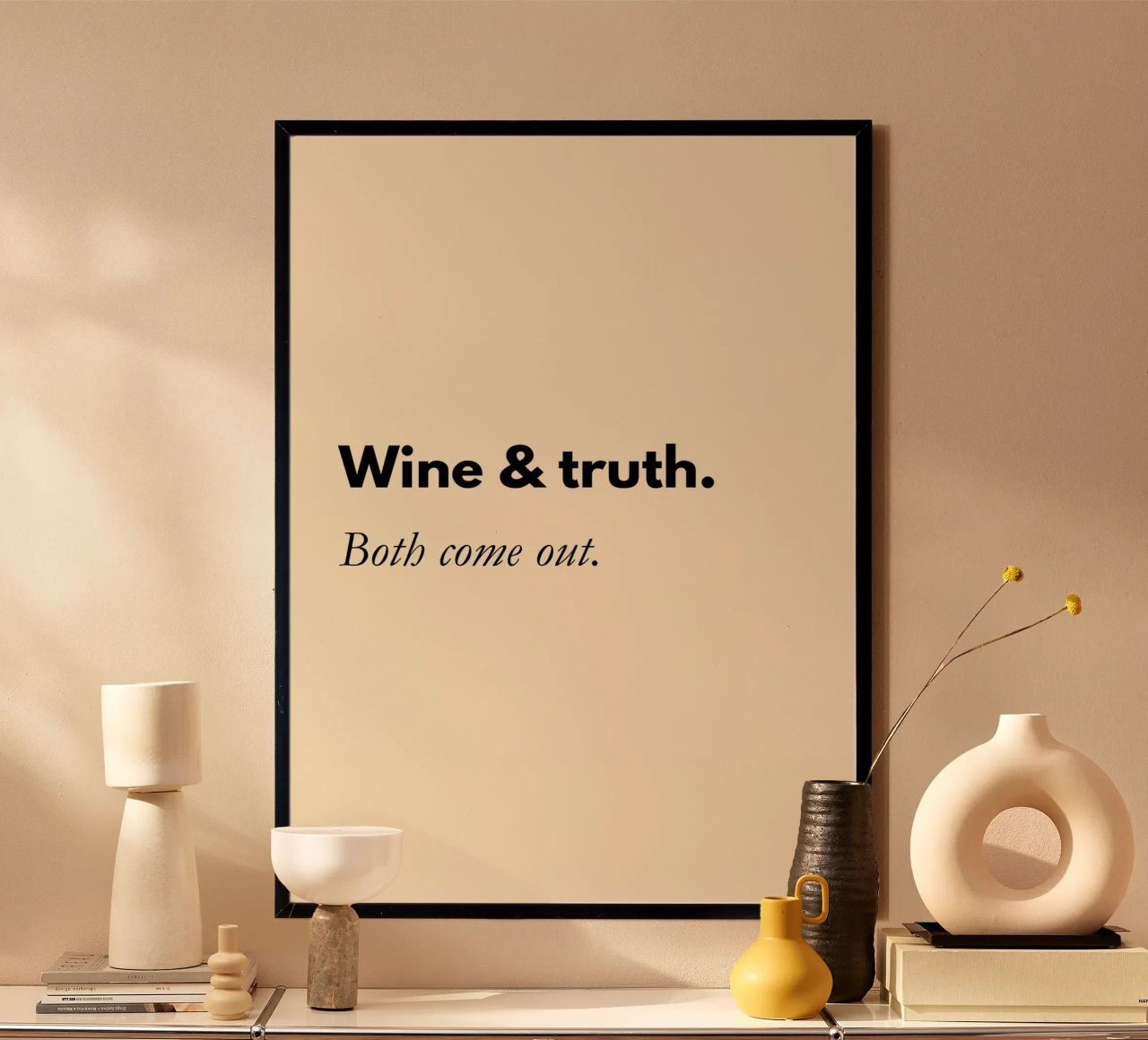 Wine & Truth, Both Come Out | Fun Print carta hahnemühle da PrintCessStudio