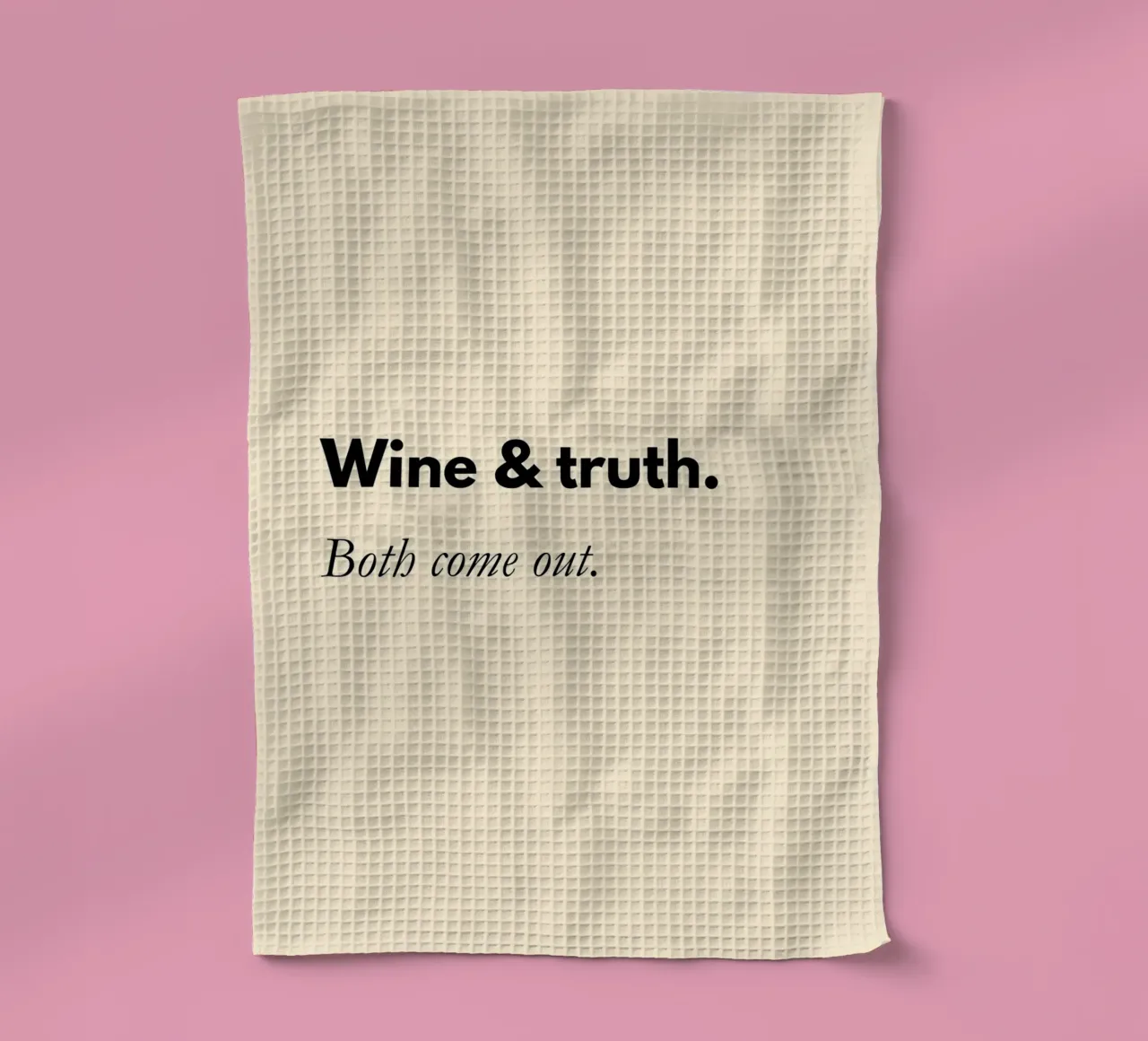 Wine & Truth, Both Come Out | Fun Print canovaccio da cucina da PrintCessStudio