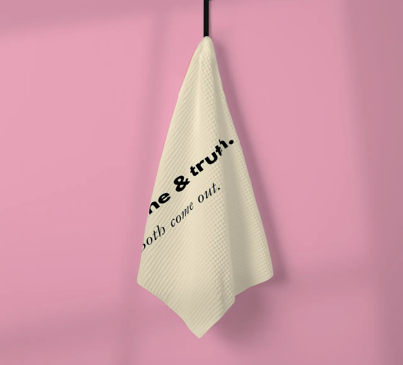 Wine & Truth, Both Come Out | Fun Print canovaccio da cucina da PrintCessStudio