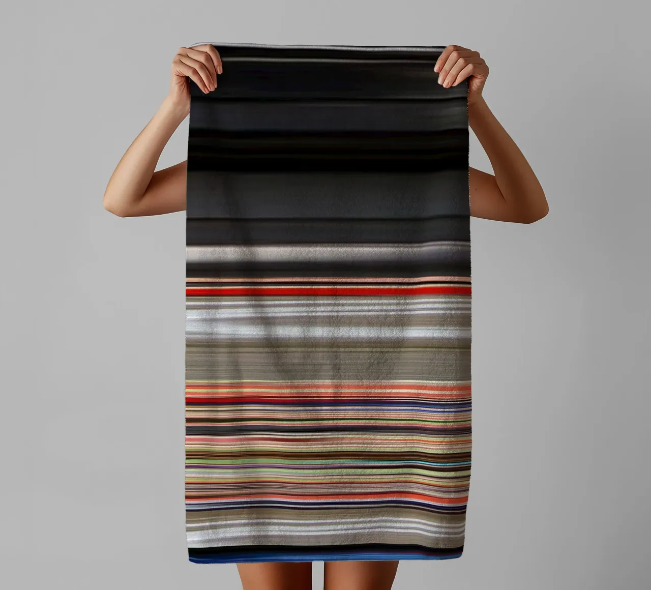 the stripes of the day · dawn asciugamano da bagno da Marko Köppe