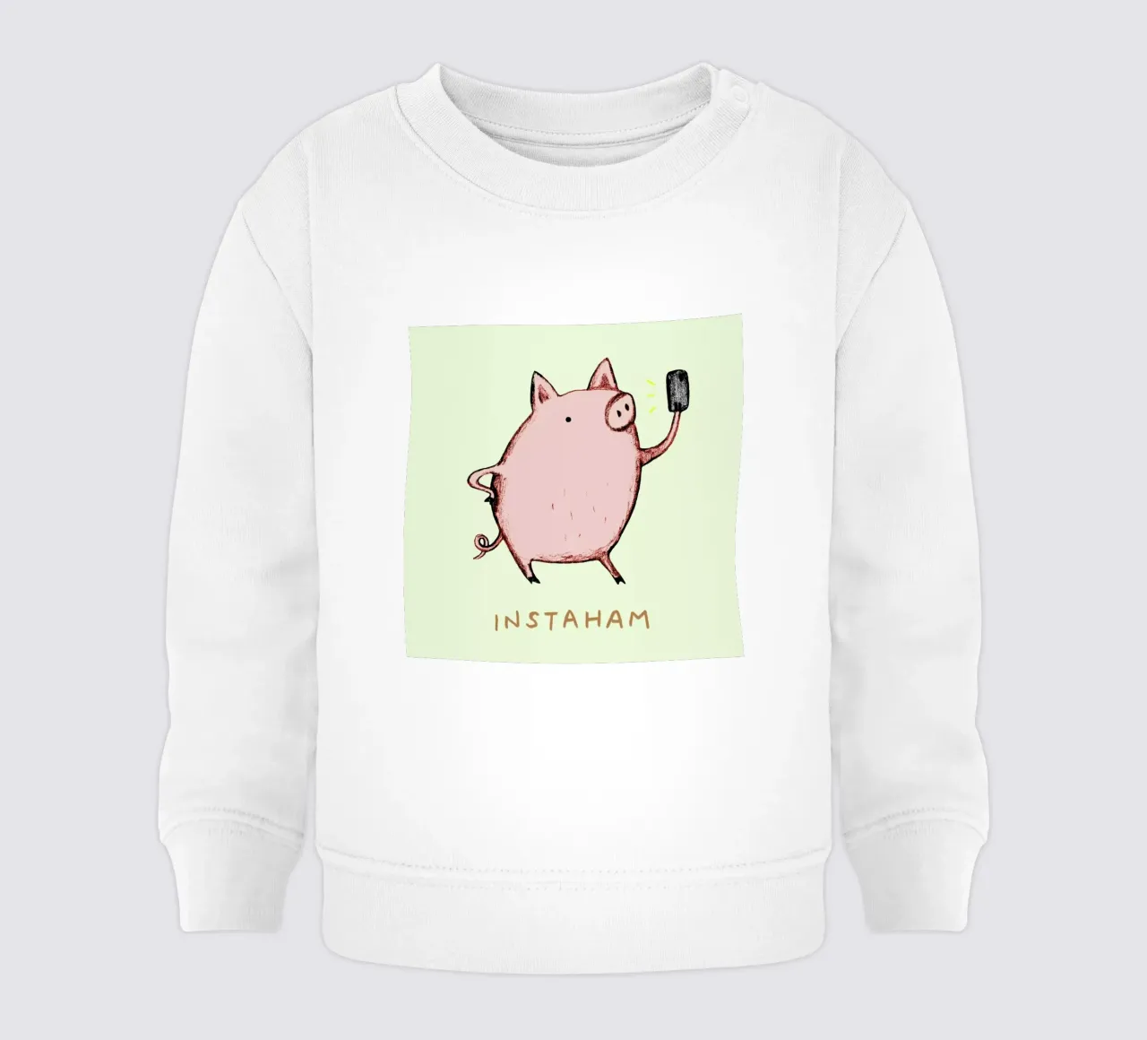Instaham baby sweatshirt by Sophie Corrigan