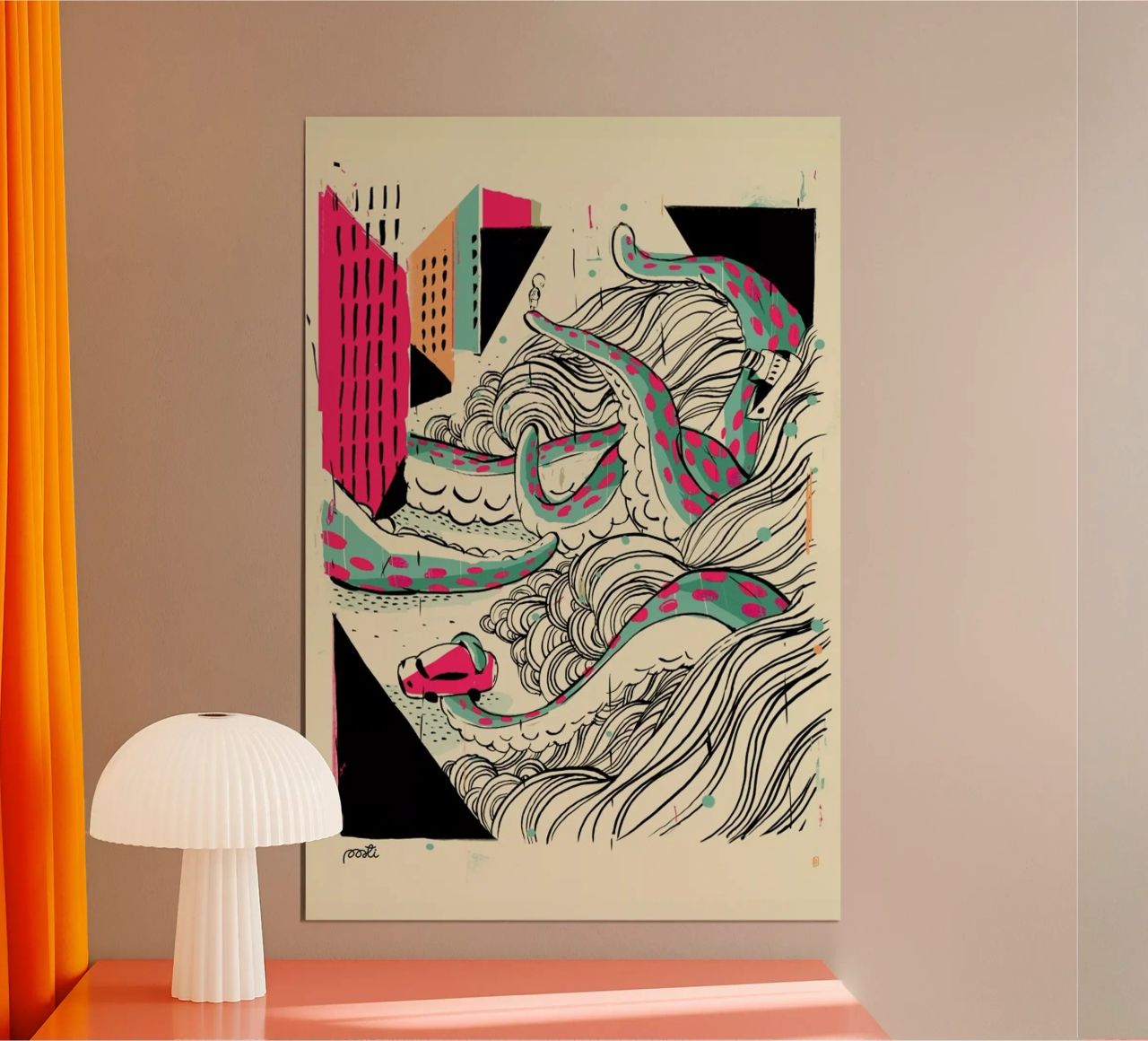 Giants Pulpo poster de Pietari Posti