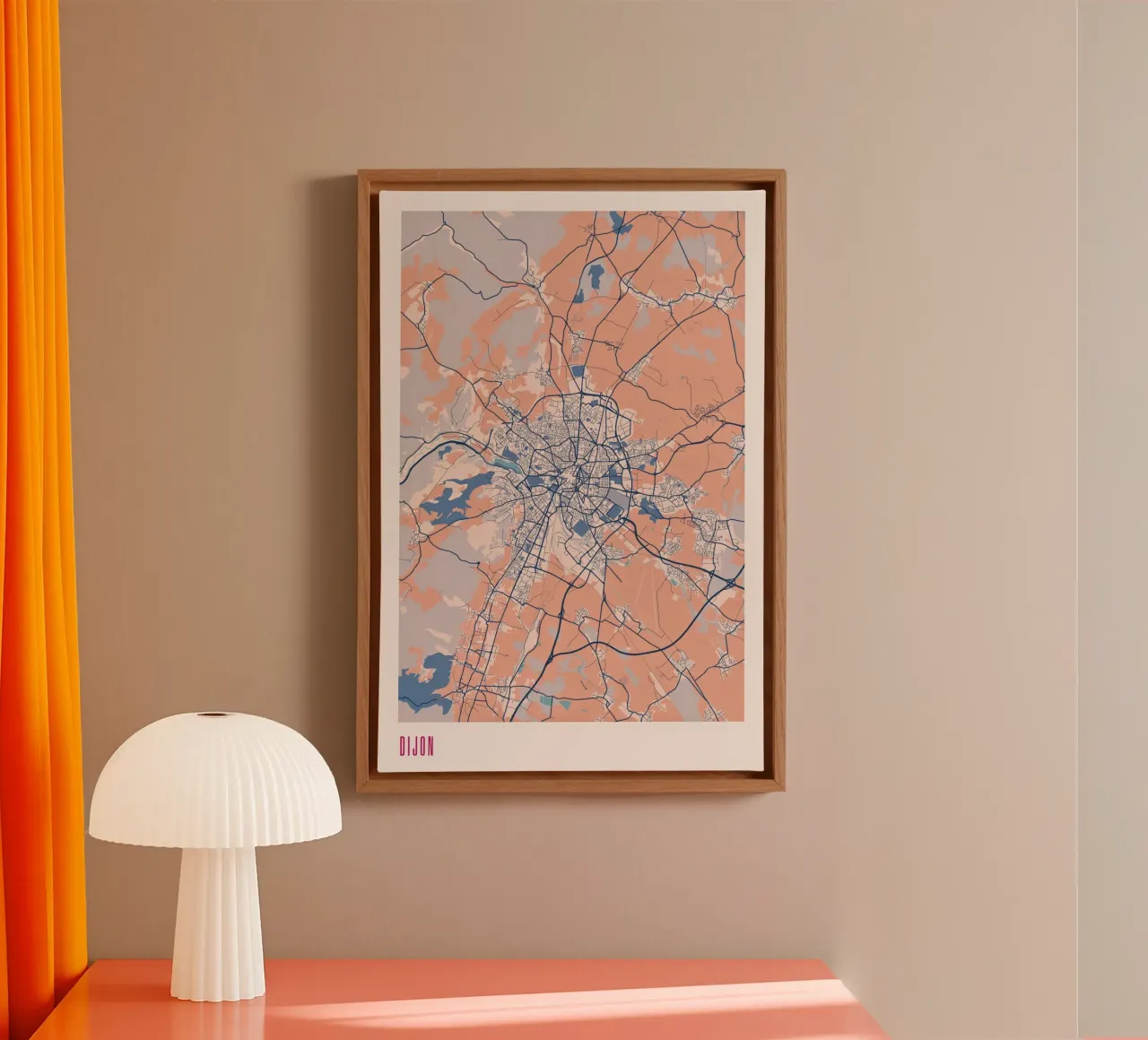 Dijon Ontwerp Kaart canvas met Baklijst van MOOODZART
