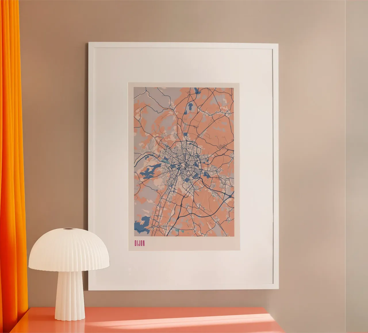 Dijon Design Mappa poster con telaio in legno da MOOODZART