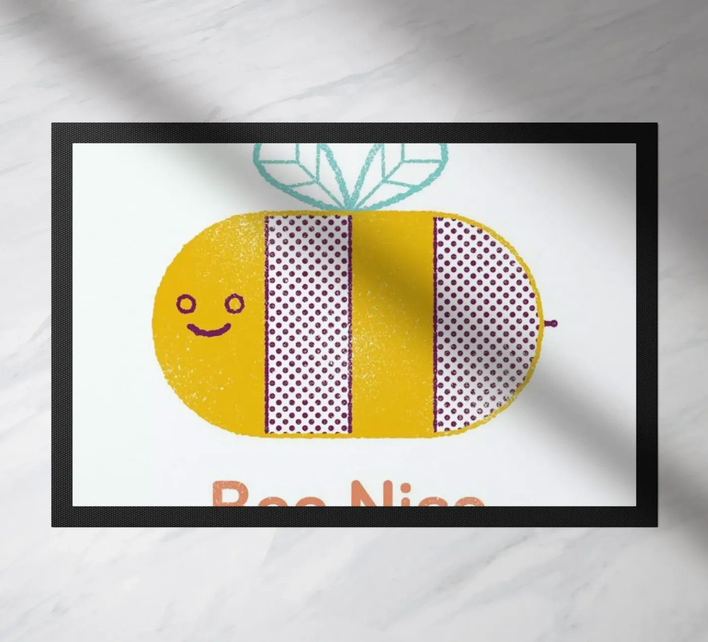 Bee Nice doormat by Chris Wharton