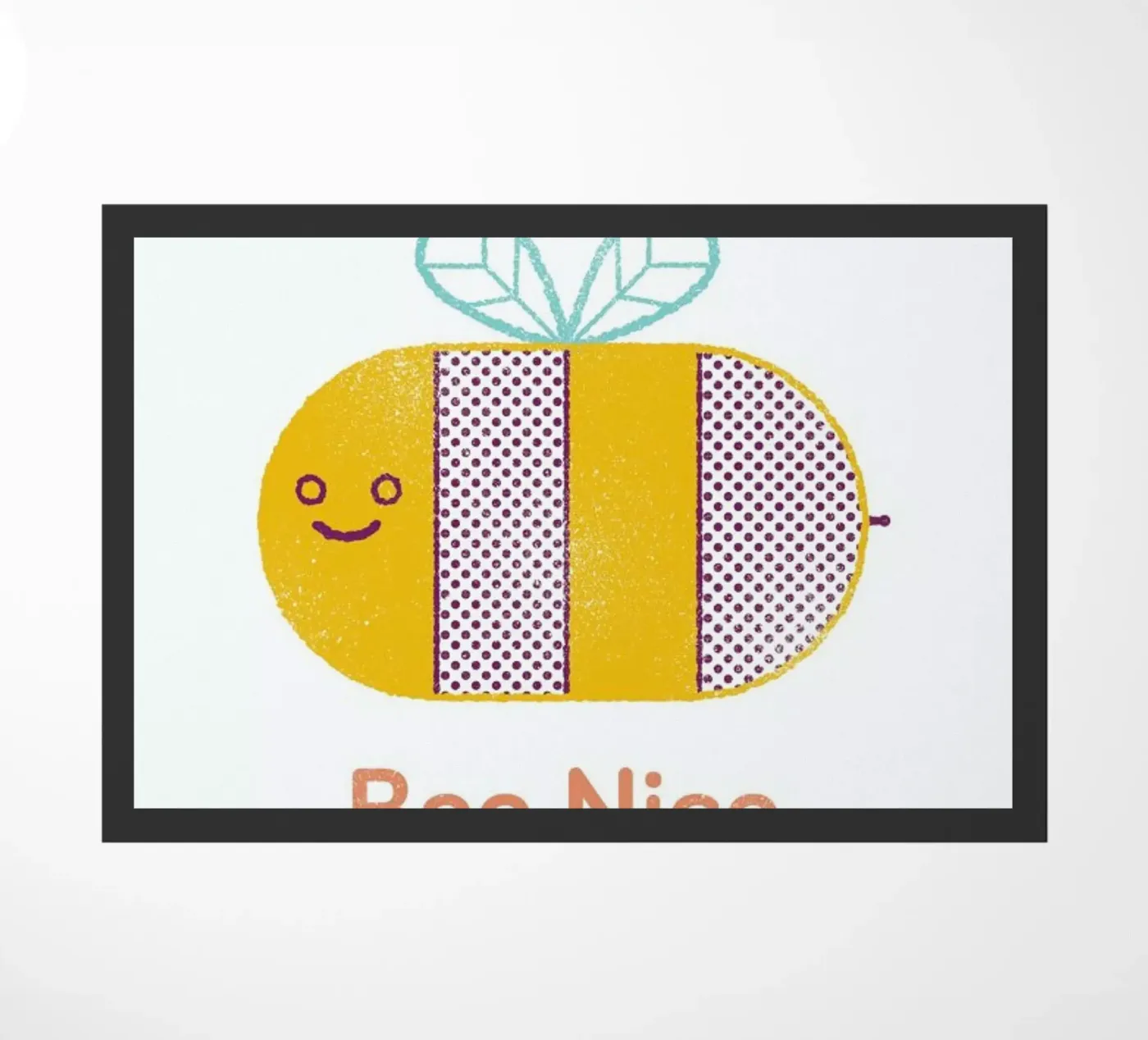 Bee Nice doormat by Chris Wharton