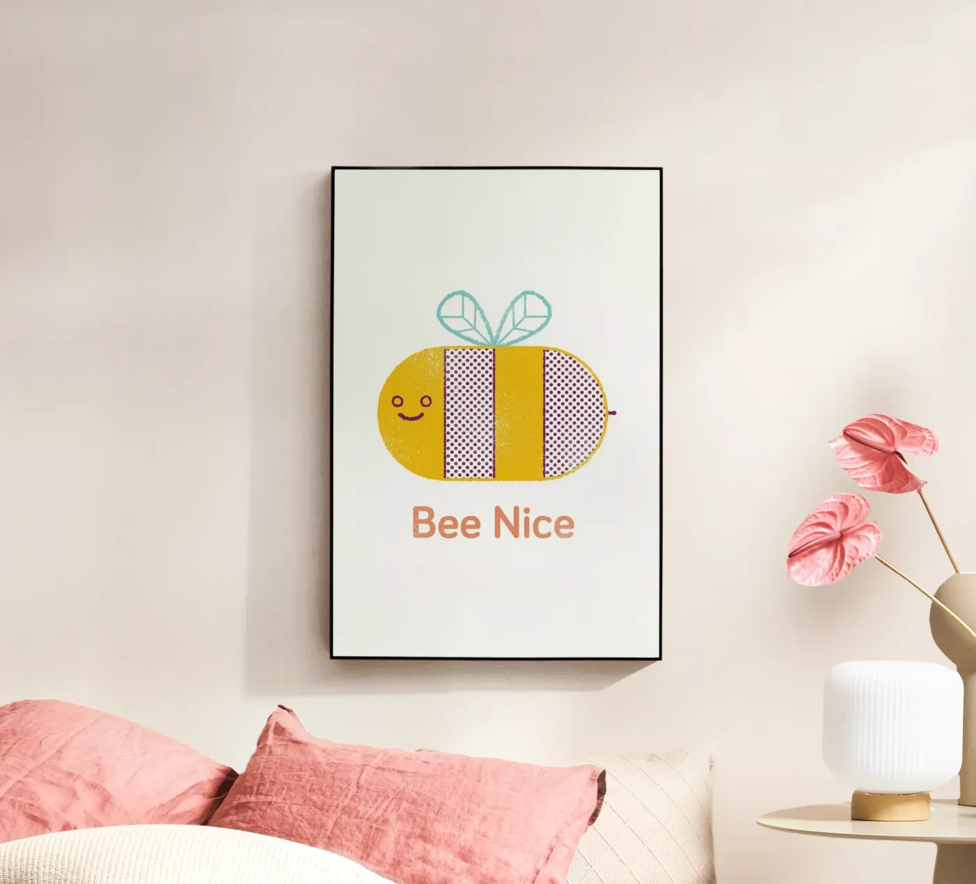 Bee Nice acryl van Chris Wharton