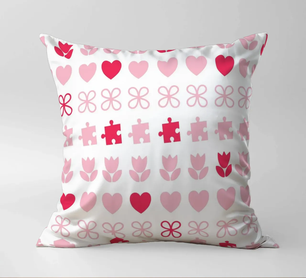 Design San Valentino, design. Colore rosa e simboli d'amore cuscino da CreatedbySon