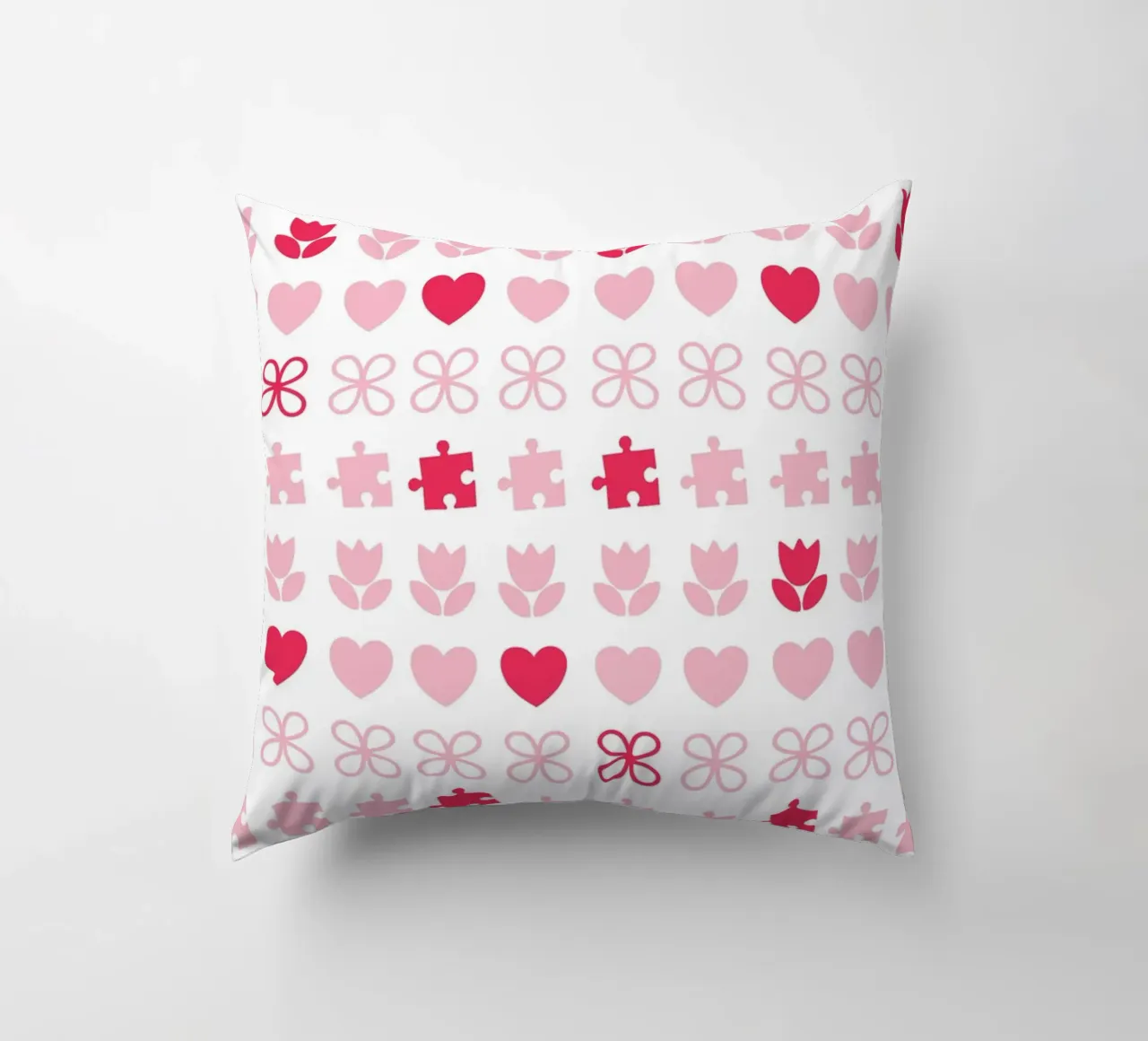 Design San Valentino, design. Colore rosa e simboli d'amore cuscino da CreatedbySon