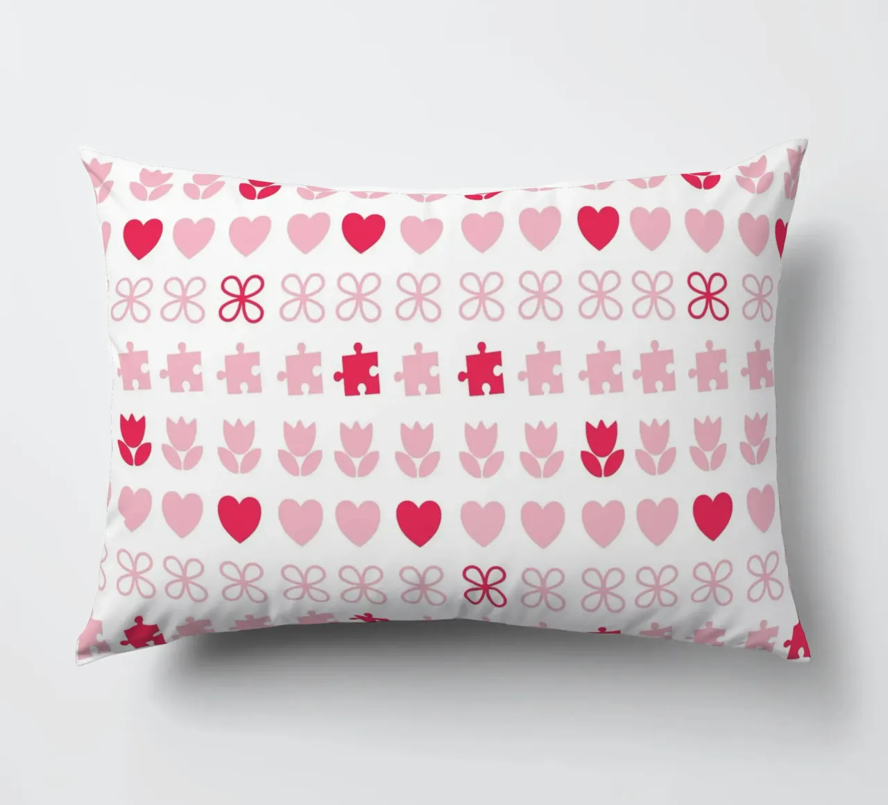 Design San Valentino, design. Colore rosa e simboli d'amore cuscino da CreatedbySon