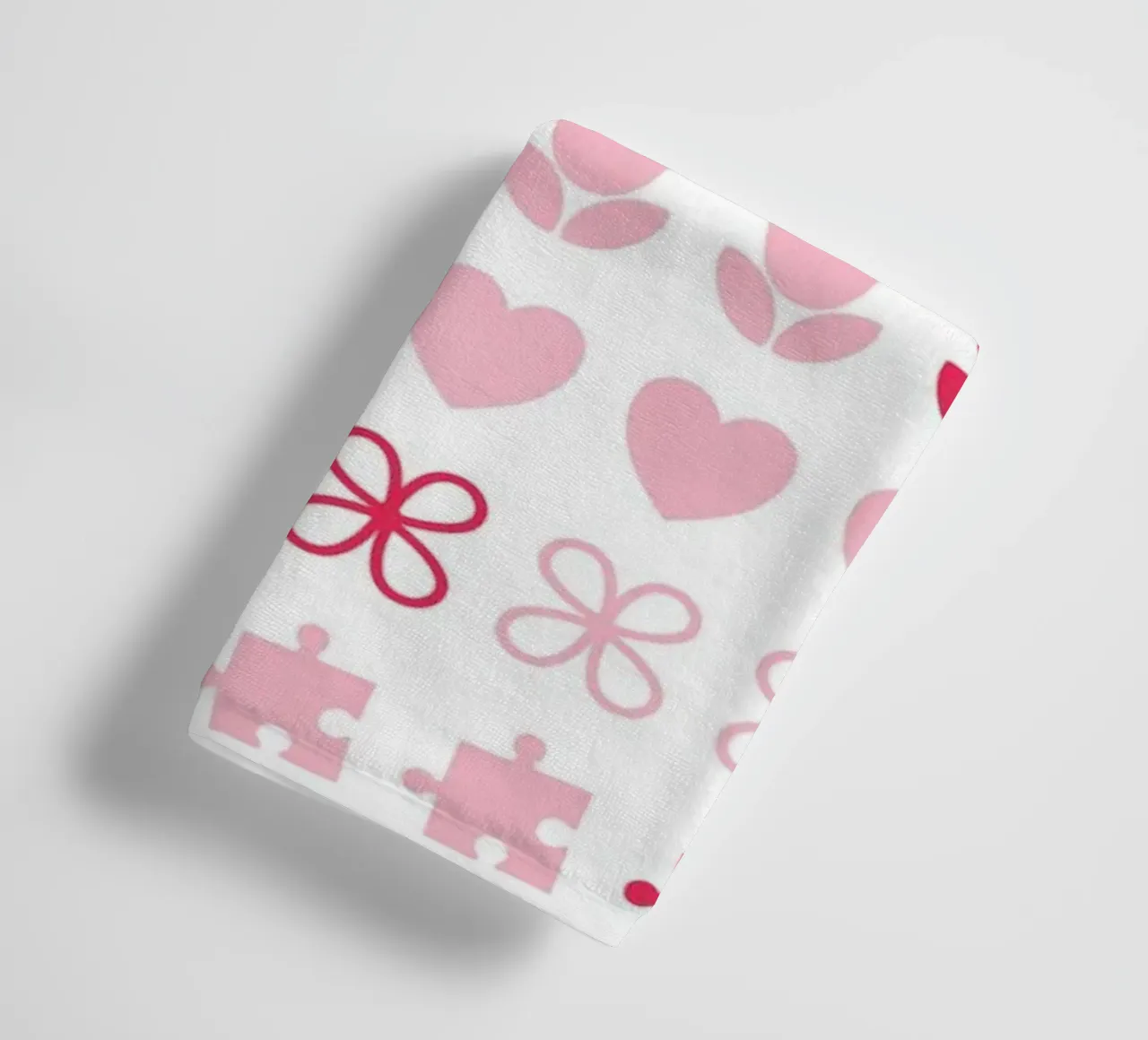 Design San Valentino, design. Colore rosa e simboli d'amore asciugamano da bagno da CreatedbySon